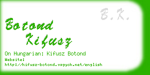 botond kifusz business card